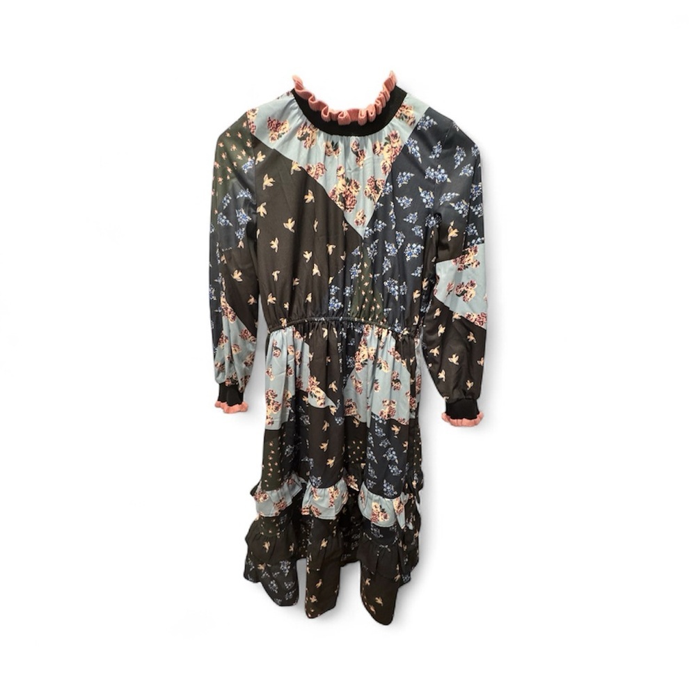 Porter Floral and Ruffle Dress